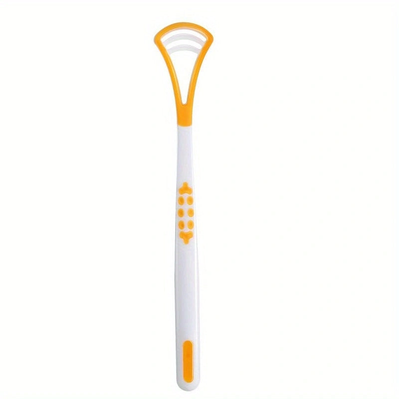 Унисекс-щетка для очистки языка с двухсторонней поверхностью, нескользящая ручка, инструмент для гигиены полости рта