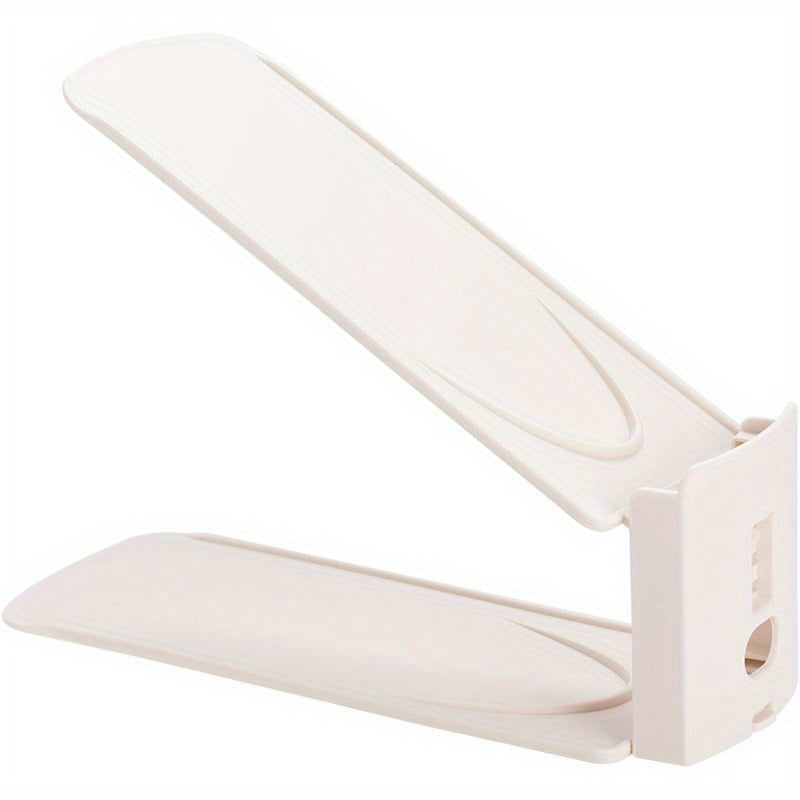 Joyni tejovchi ikki qavatli sozlanadigan poyabzal javoni, kulrang, oq, aprikot, bardoshli PP