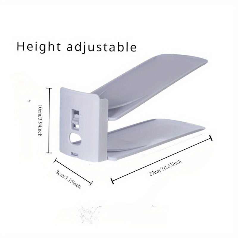 Joyni tejovchi ikki qavatli sozlanadigan poyabzal javoni, kulrang, oq, aprikot, bardoshli PP