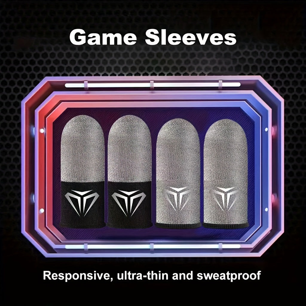2 Pairs E-Sports Sweat-Resistant Nylon Finger Sleeves for Gaming