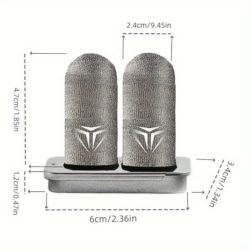 2 pares de mangas de dedo de nylon resistente al sudor para e-sports para juegos