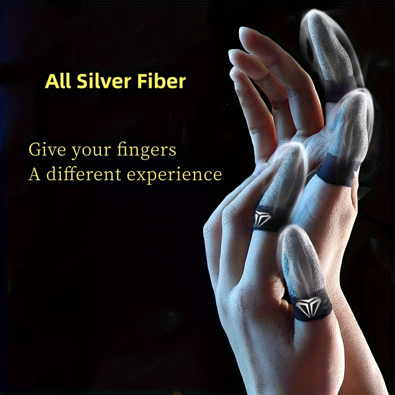 2 Pairs E-Sports Sweat-Resistant Nylon Finger Sleeves for Gaming