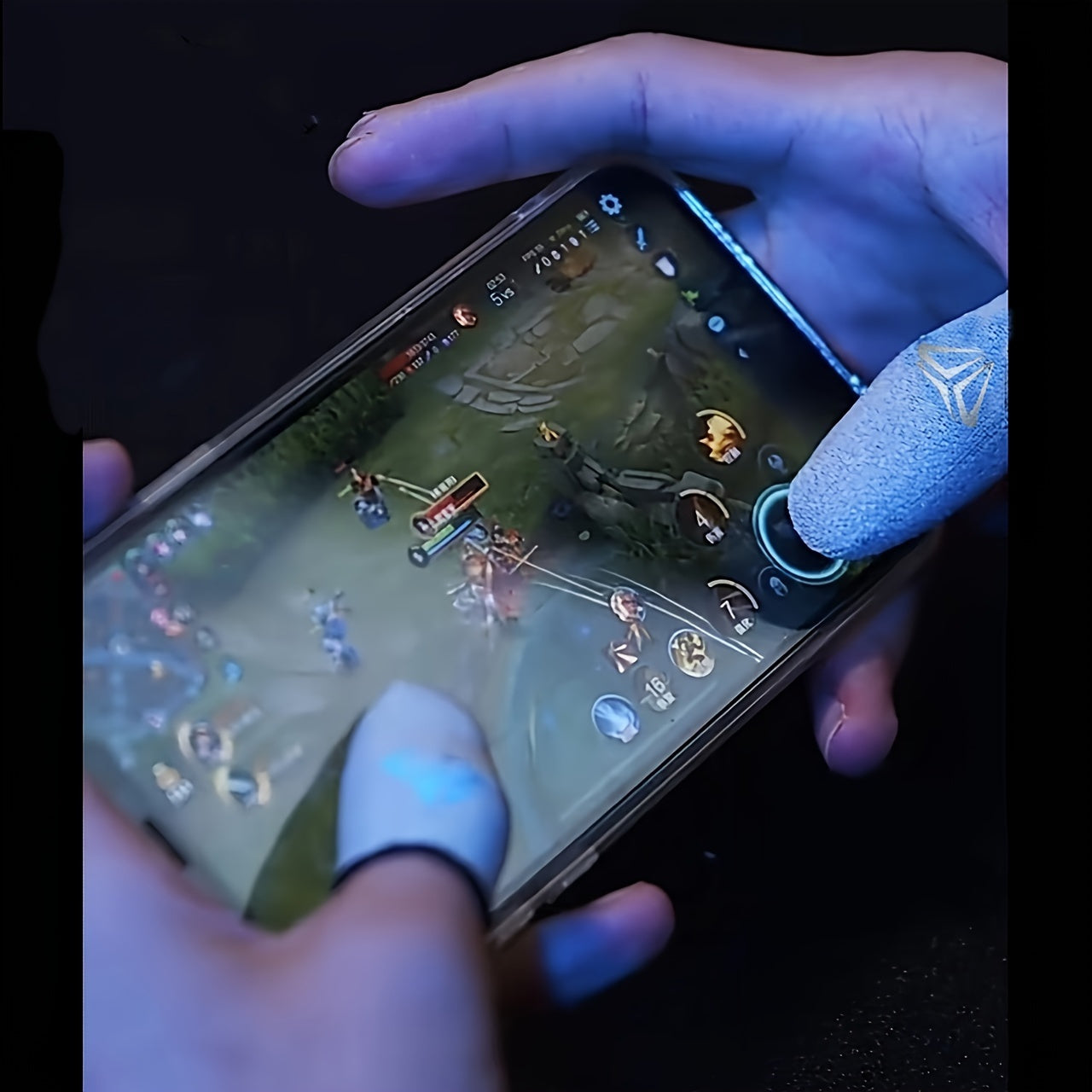 2 Pairs E-Sports Sweat-Resistant Nylon Finger Sleeves for Gaming