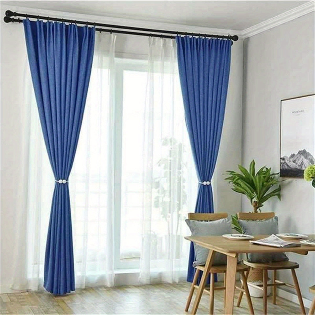 2pcs Pearl Rope Magnetic Curtain Buckle Home Office Decor Stylish Holdback