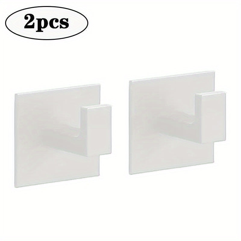 Ganchos de pared de metal con montaje adhesivo fuerte para baños y cocinas, 1, 2 o 4 piezas