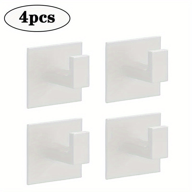 Ganchos de pared de metal con montaje adhesivo fuerte para baños y cocinas, 1, 2 o 4 piezas