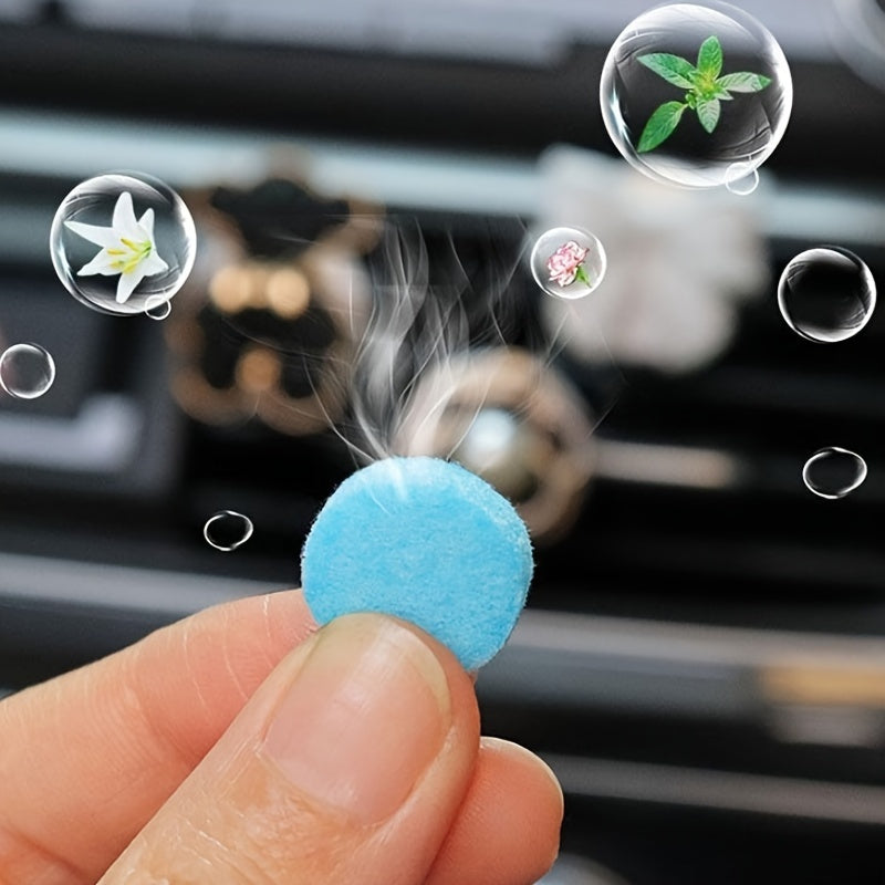 10 ta to'plam Avtomobil havo tozalovchi tabletkalar Lavanda Limon Okean Shaftoli Kologne Hidi