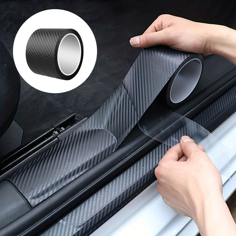 Matte Black 3D Carbon Fiber Vinyl Wrap Waterproof Anti-Scratch Car Film
