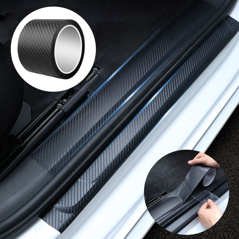 Matte Black 3D Carbon Fiber Vinyl Wrap Waterproof Anti-Scratch Car Film