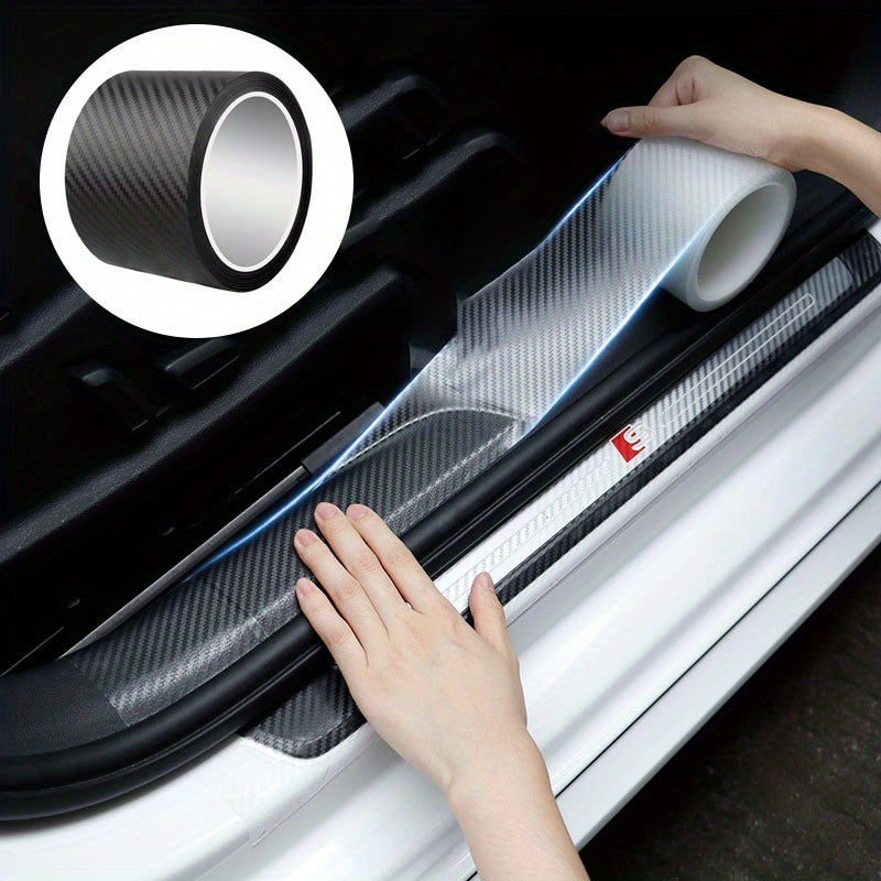 Matte Black 3D Carbon Fiber Vinyl Wrap Waterproof Anti-Scratch Car Film