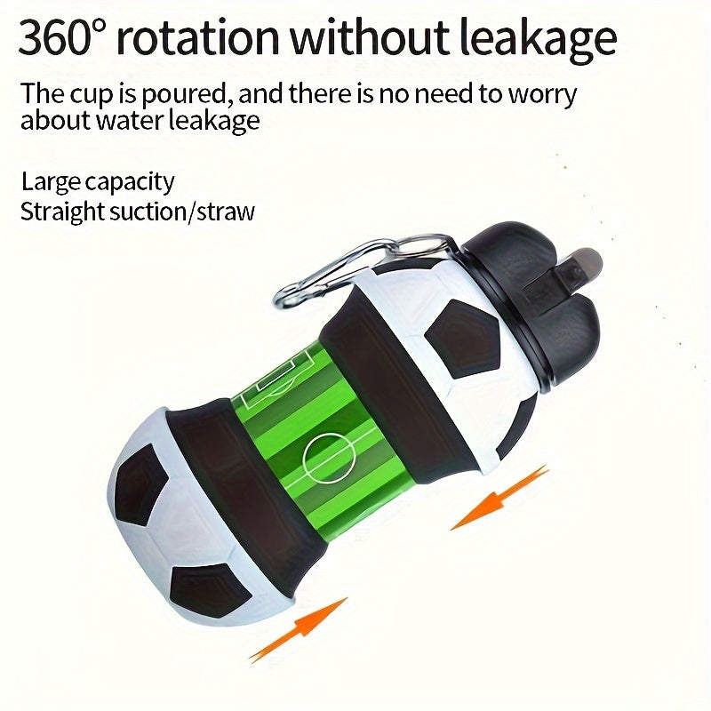 550ml Soccer Ball Water Bottle Leakproof BPA-Free Portable Sports Travel Gift