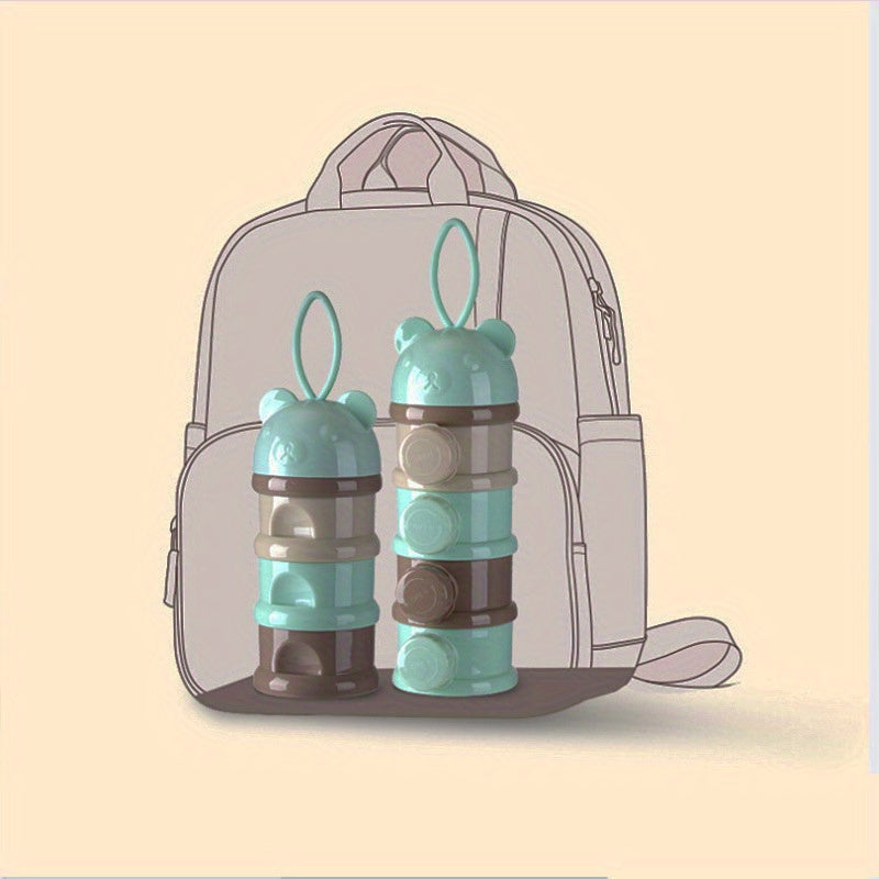 Kids Snack Dispenser 4-Layer BPA-Free Plastic Rotating Food Storage Box