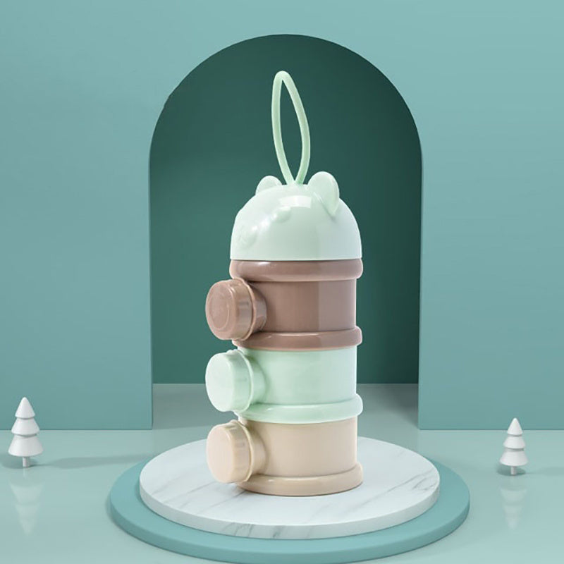 Kids Snack Dispenser 4-Layer BPA-Free Plastic Rotating Food Storage Box