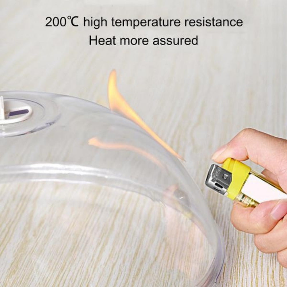 Microwave Splash Cover Plastic Food-Grade Transparent Dustproof Oil-Proof High-Temperature Resistant