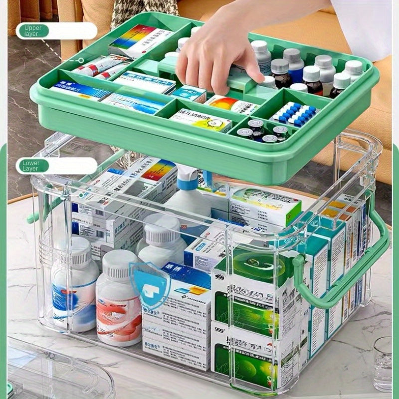 Plastic Waterproof Storage Box with Clip-On Closure for Medicines Snacks and Household Items