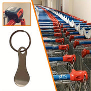 Stainless Steel Shopping Cart Token Key Ring with Clip-On Design