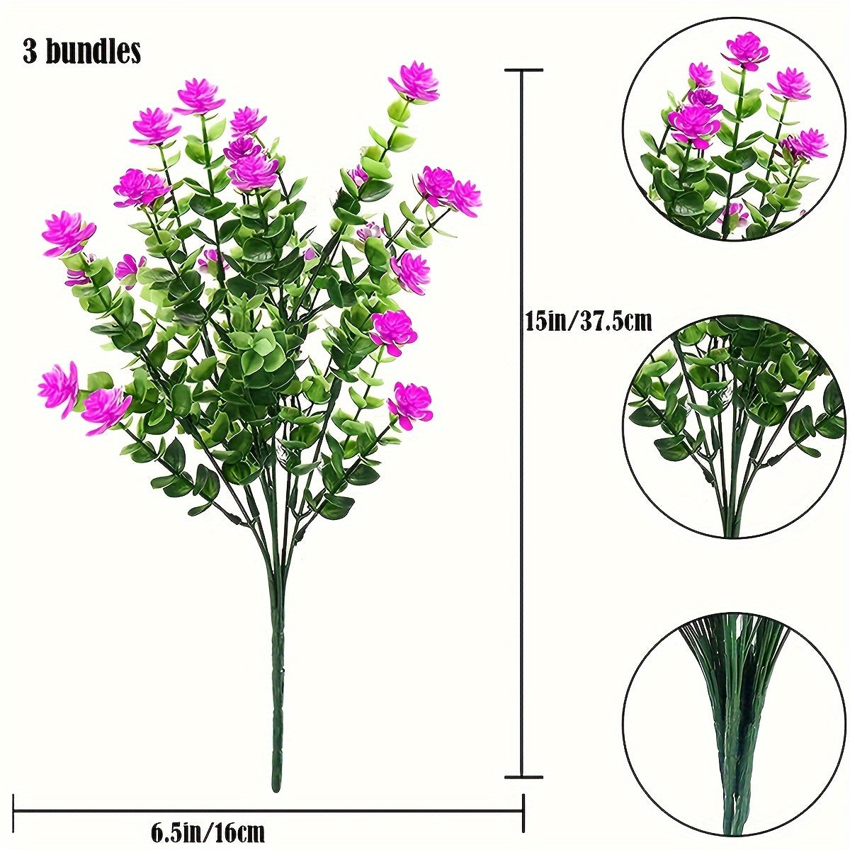 UV Resistant Artificial Vine Flowers Set of 8 for Indoor and Outdoor Decor