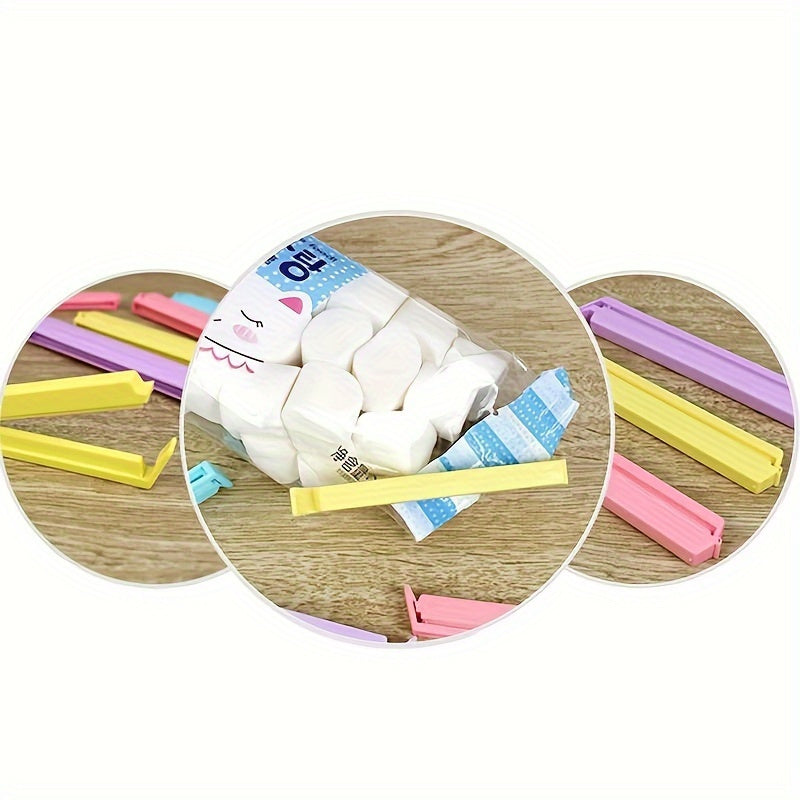 12 ta oziq-ovqat sumkasi yopish kliplarining to'plami, qayta ishlatiladigan, havo o'tkazmaydigan, namlikka chidamli oshxona saqlash uchun