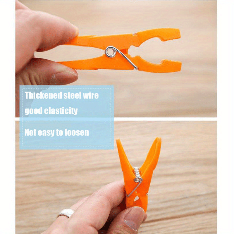 Juego de 24 pinzas de ropa de plástico para colgar toallas, calcetines y sábanas