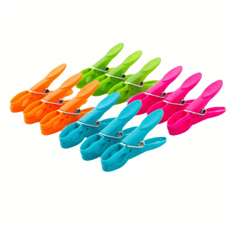 24 Pack Heavy Duty Vibrant Clothespins Bright Colors Durable Laundry Clips