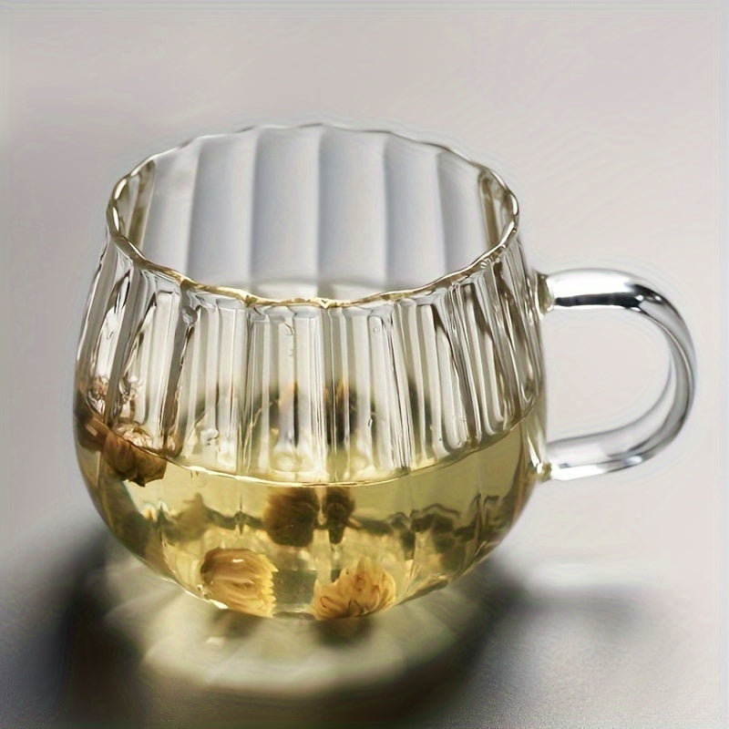 Glass Mug Pumpkin Shaped 350ml Insulated Hand Wash Only Suitable for Beverages