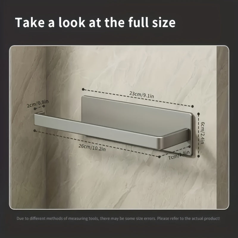 Wall-Mounted Storage Rack with Cling Film and Paper Towel Holders for Kitchen Bathroom