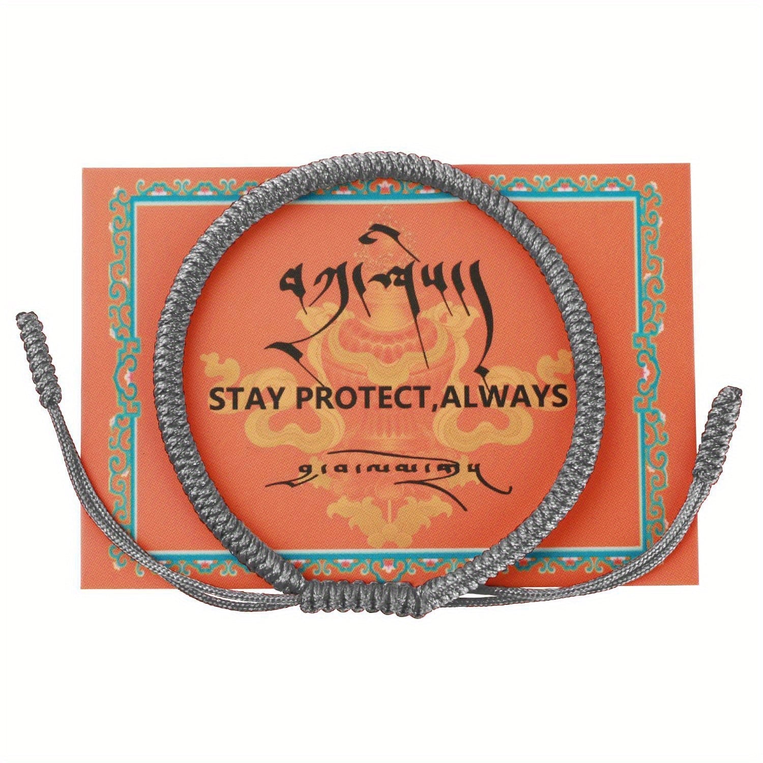 Unisex Tibetan Monk Dorje Knot Bracelet Adjustable Red String Spiritual Talisman Jewelry