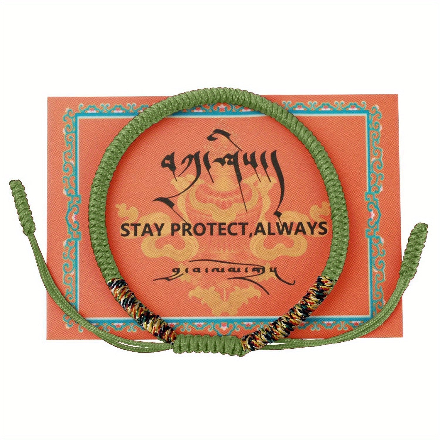 Unisex Tibetan Monk Dorje Knot Bracelet Adjustable Red String Spiritual Talisman Jewelry