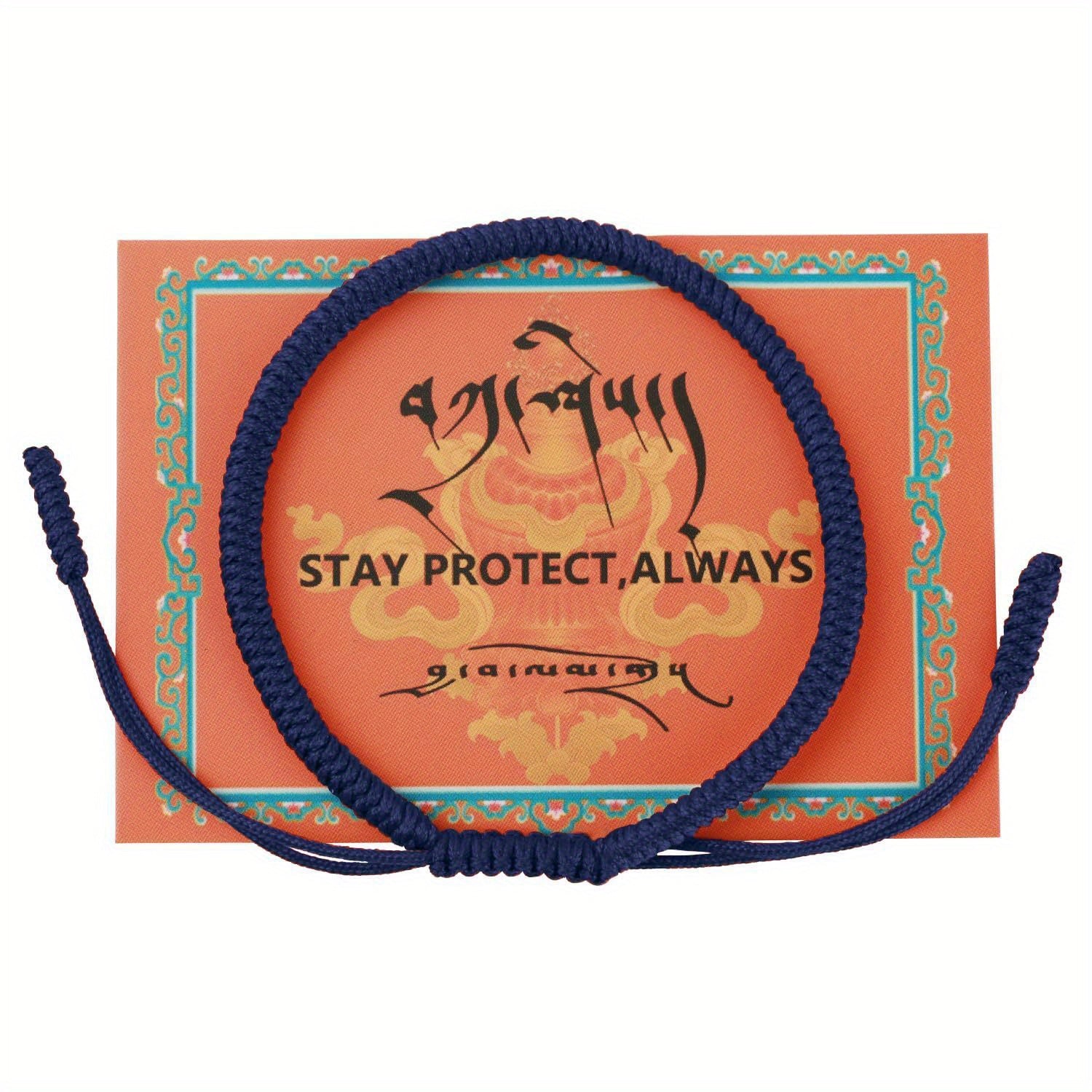 Unisex Tibetan Monk Dorje Knot Bracelet Adjustable Red String Spiritual Talisman Jewelry