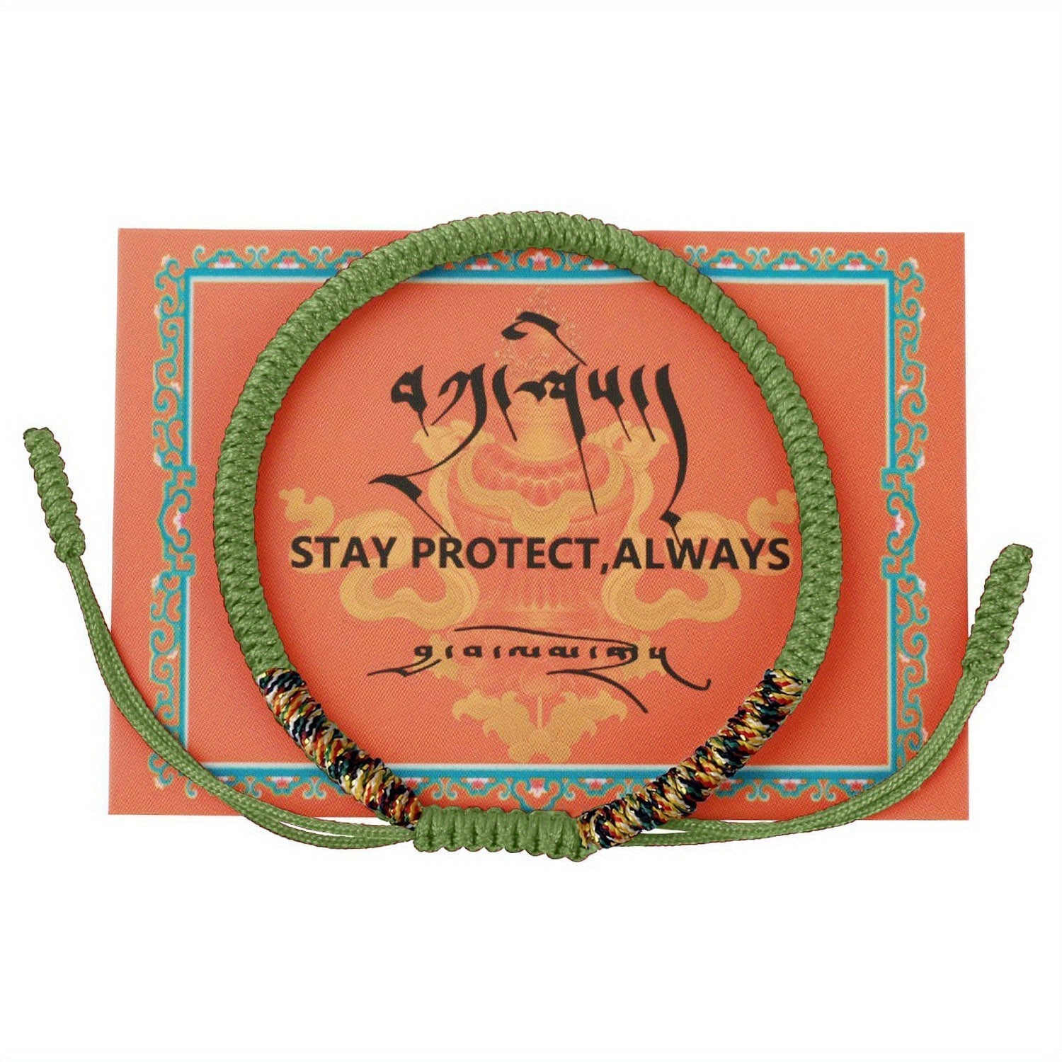 Unisex Tibetan Monk Dorje Knot Bracelet Adjustable Red String Spiritual Talisman Jewelry