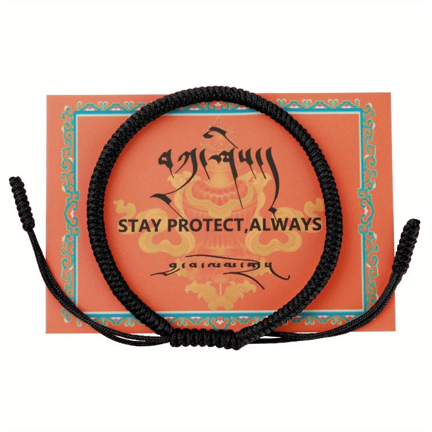 Unisex Tibetan Monk Dorje Knot Bracelet Adjustable Red String Spiritual Talisman Jewelry