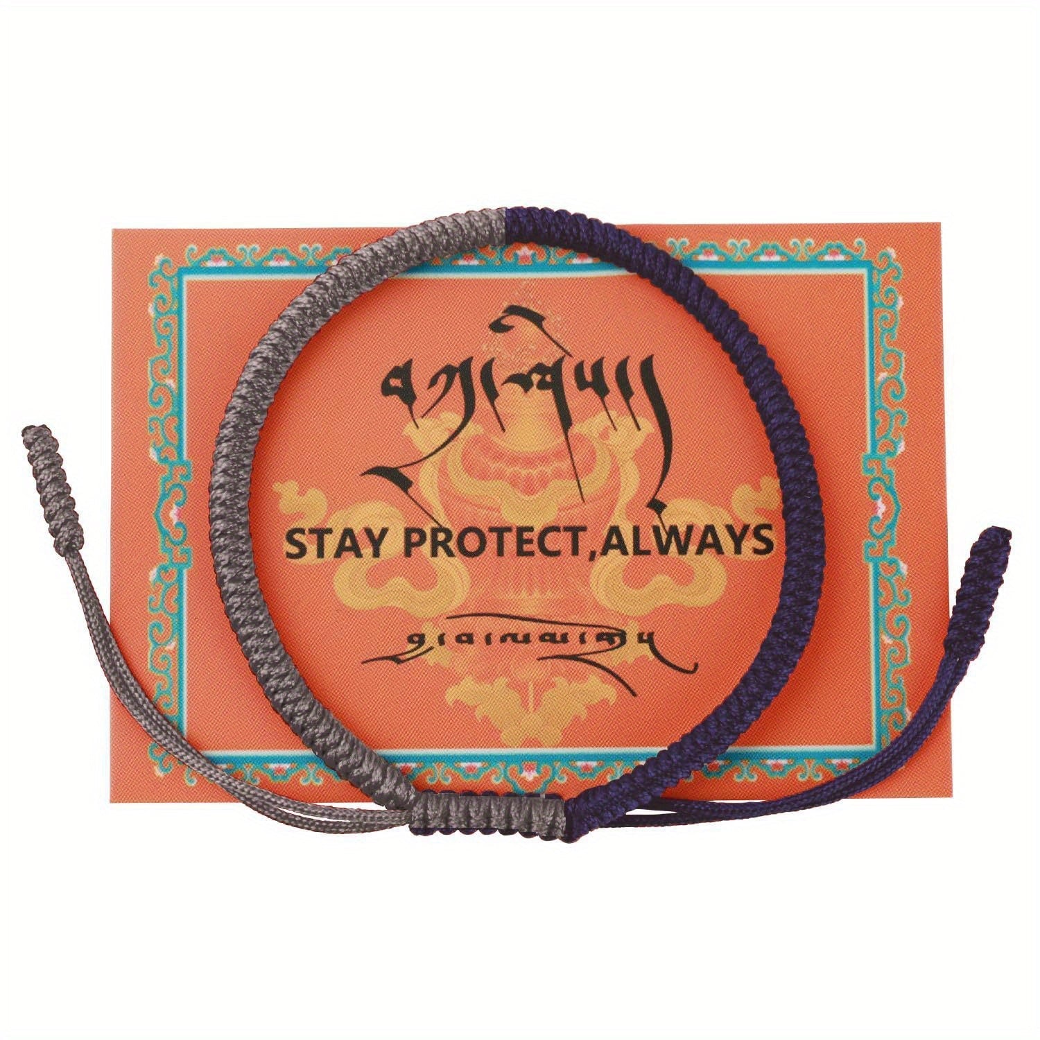 Unisex Tibetan Monk Dorje Knot Bracelet Adjustable Red String Spiritual Talisman Jewelry