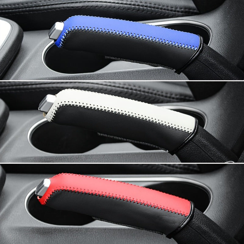 Car Handbrake Cover PU Leather Gear Shift Sleeve for Auto Interior
