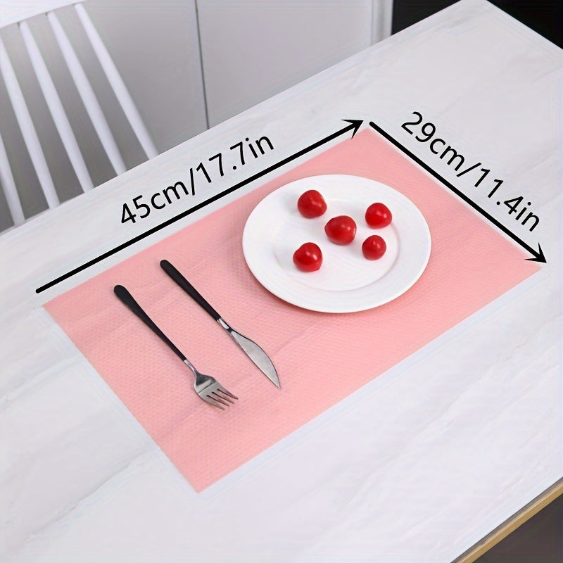4-Piece Oil and Stain Proof Refrigerator Mat Kitchen Drawer Protector Washable Insulation Coaster
