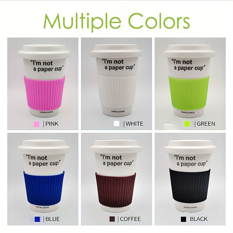 Silicone Coffee Cup Sleeve Non-Slip Heat Insulation Reusable Random Color