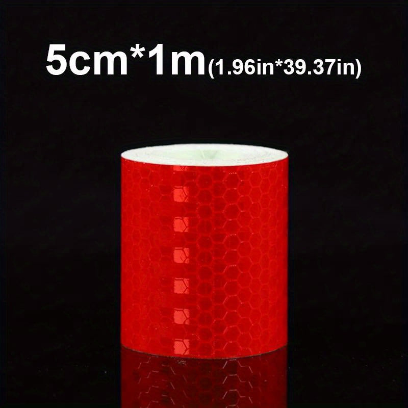 Cinta reflectante de seguridad con tira, película fluorescente de advertencia para bicicletas y coches