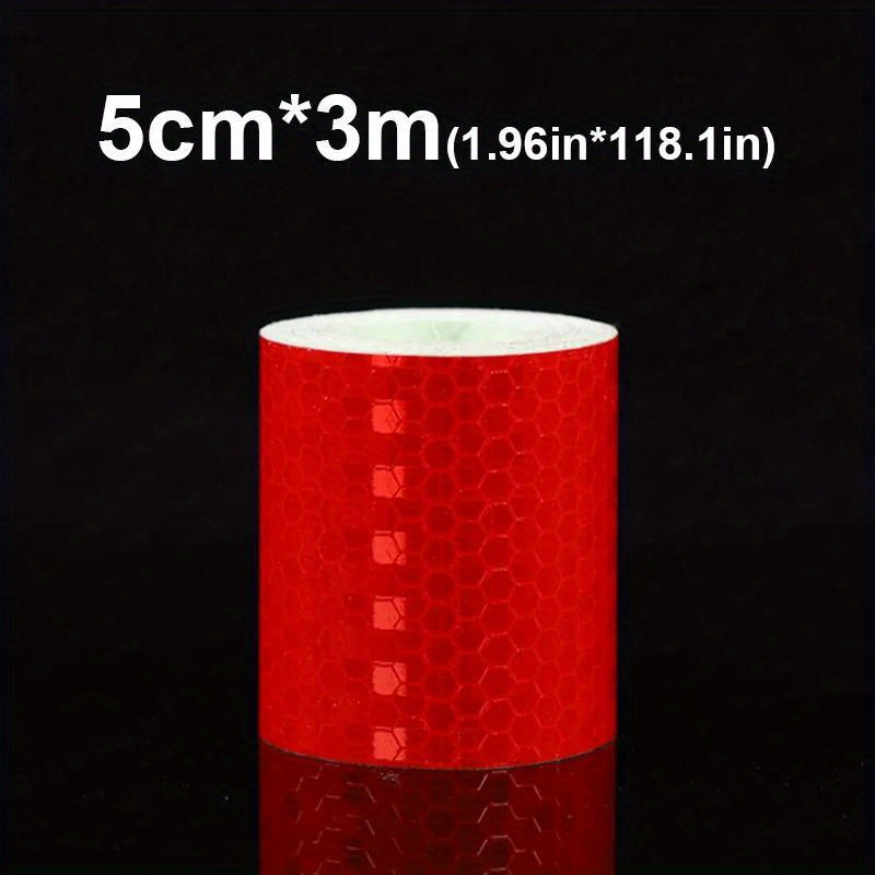 Cinta reflectante de seguridad con tira, película fluorescente de advertencia para bicicletas y coches