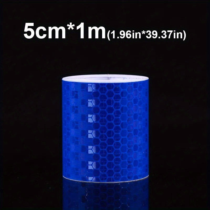 Cinta reflectante de seguridad con tira, película fluorescente de advertencia para bicicletas y coches