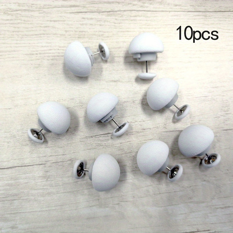 Set of 10 Mushroom-Shaped Bedding Fasteners with Non-Slip Grip for Duvet and Sheet Securing