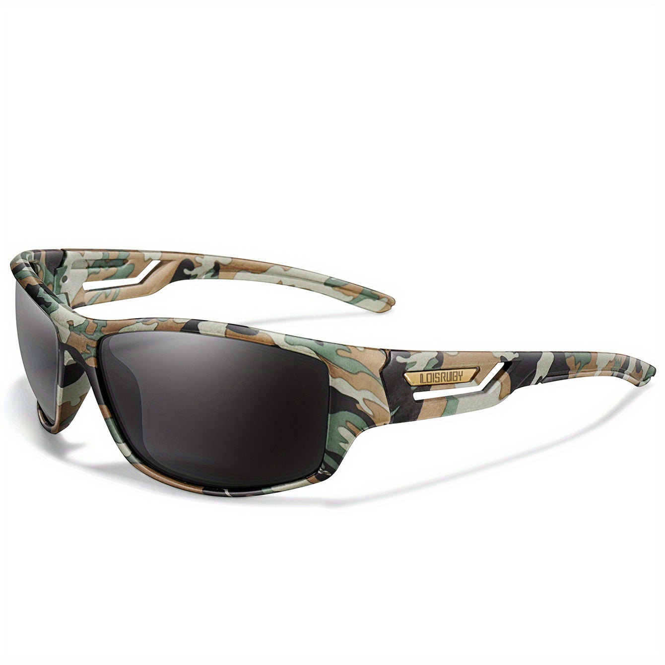 Set of 3 Camo Military Style Polarized Men's Sports Glasses for Cycling Running Fishing Driving