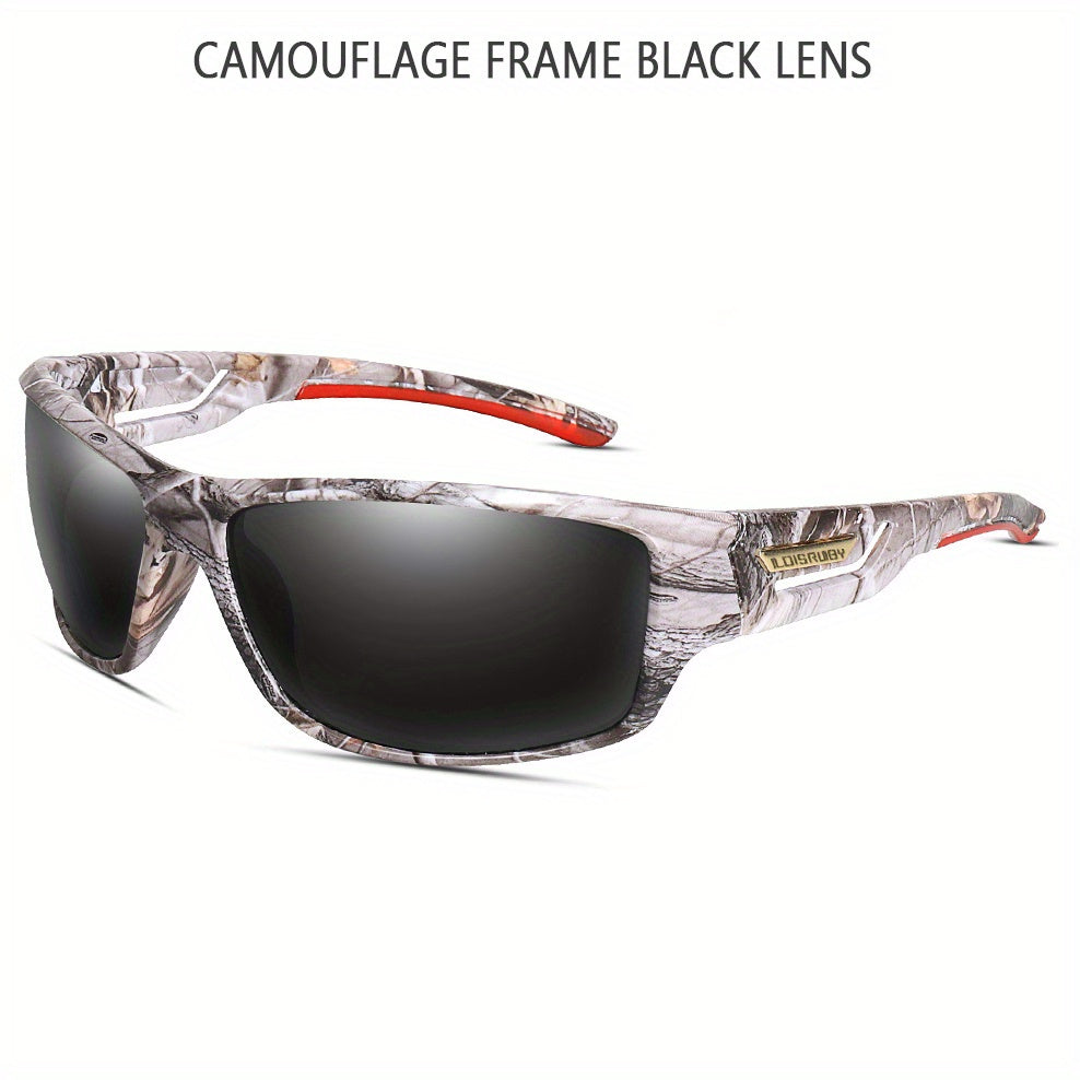 Set of 3 Camo Military Style Polarized Men's Sports Glasses for Cycling Running Fishing Driving