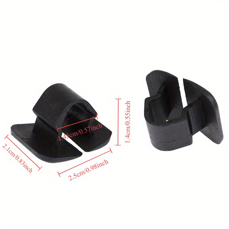 10pcs Black Plastic Car Hood Soundproofing Clips Durable Fasteners for Insulation