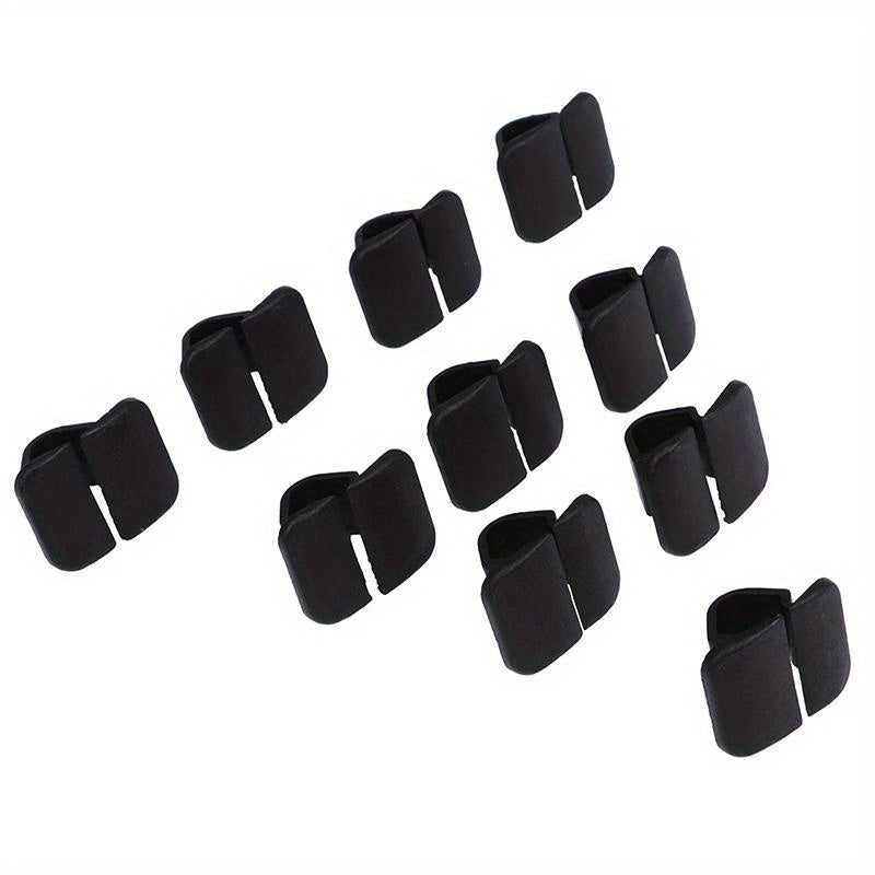 10pcs Black Plastic Car Hood Soundproofing Clips Durable Fasteners for Insulation