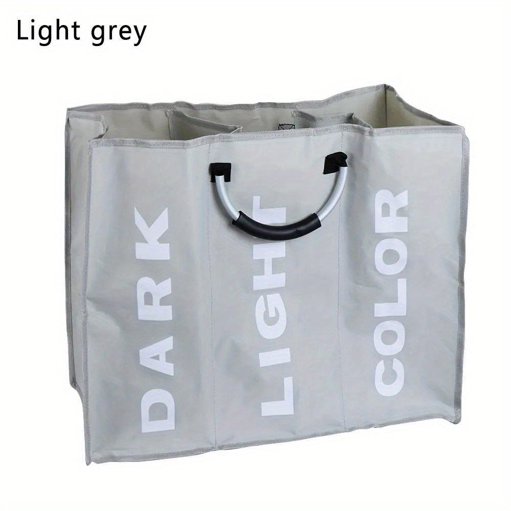 Foldable Laundry Hamper with Aluminum Handles Oxford Cloth Space-Saving Storage for Dirty Clothes