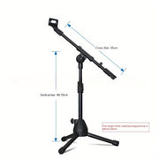 Durable Metal Microphone Stand for Guitar Erhu Drum Black