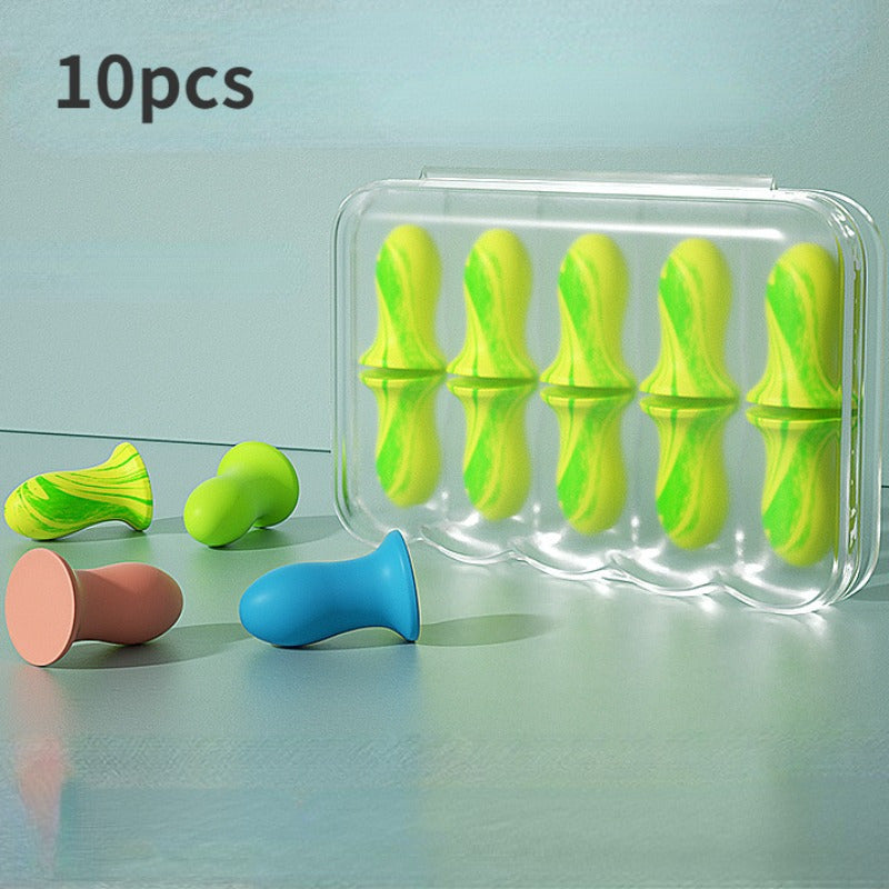 10 Reusable Colorful Sponge Earplugs for Sleeping Studying and Work