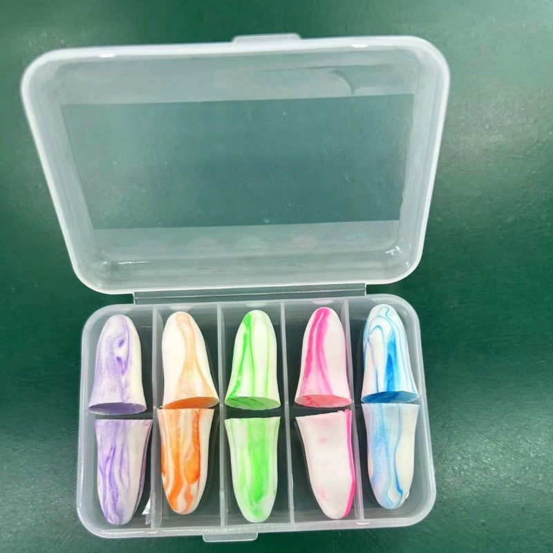 10 Reusable Colorful Sponge Earplugs for Sleeping Studying and Work