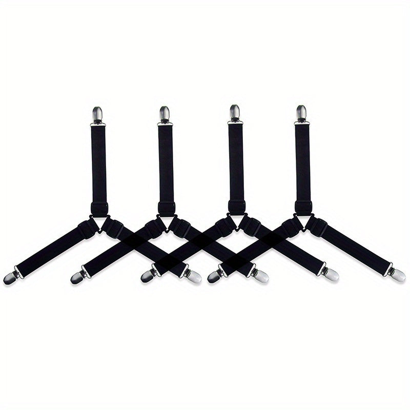 Universal Bed Sheet Clips Black White Polyamide 4 Pack for RV Campers