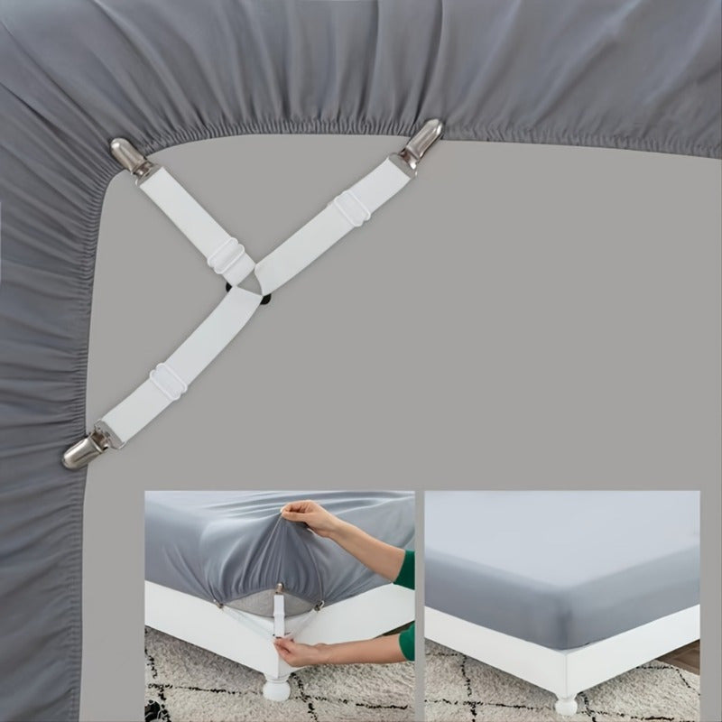 Universal Bed Sheet Clips Black White Polyamide 4 Pack for RV Campers