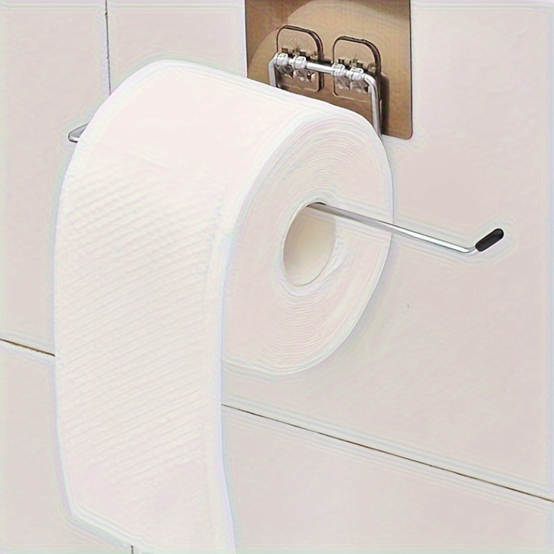 Stainless Steel Bathroom Kitchen Towel Hook Rack No Drilling